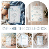 Blue Royal Prince Baby Shower Invitation Carriage Einladung