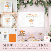 Kleine Pumpkin Babydusche Elegant Einfache Moderne Pappteller