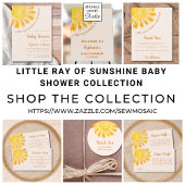 Yellow Sunshine Boho Babydusche Pappteller