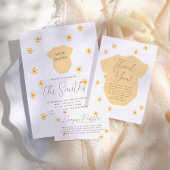 Boho Sun Little Sunshine Baby Shower Dankeskarte
