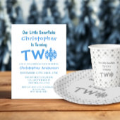 Little Snowflake 2. Geburtstag Pappteller