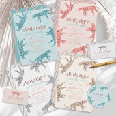 Little Tiger Modern Blue Boy Baby Dusche Pappteller