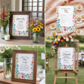 Kleine Wildblume Babyduschplatte Pappteller