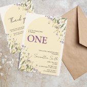 Kleine Wildblume Ästhetische Mädchen 2. Geburtstag Einladung