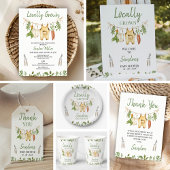 Rustic Green Locally Grown Baby Shower Geschenkanhänger