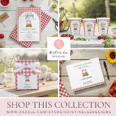 Locally Grown Baby Shower Farm Market Gingham Einladung