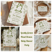 Locally Grown Hand Drawn Baby Shower Dankeskarte