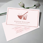 Logo für Reinigungsdienste in Schwarz und Rosa T-Shirt