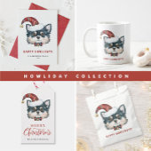 Wasserfarbe Langhaarige Chihuahua Happy Howlidays Magnet