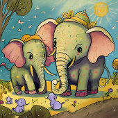 Blue Alligator Kinder, 5" x 7" Faltkarte für den G Karte