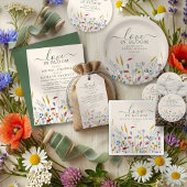 Love in Bloom Wildflower Meadow Bridal Shower Pappteller