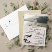 Dusty Blue South Africa Passport Save The Date (Personalisieren Sie die Kollektion dieses unabhängigen Creators. Test)