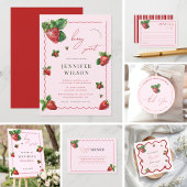 Berry Sweet Bridal Shower Strawberry Serviette