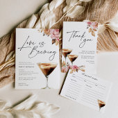 Liebe ist das "Brewing Espresso Brautparty Menu"