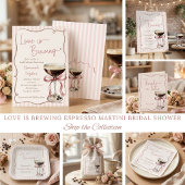 Liebe Braut Espresso Martini Papiertuch Pappteller