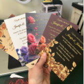 Elegant Simple Blue Roses Love is in Bloom Wedding Einladung