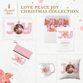Liebe Peace Joy Pink Poinsettia Weihnachtsmuster Seidenpapier