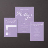 Lilac Lila Wedding Signature Cocktails Menü Sockelschild (Personalisiere diese Kollektion eines unabhängigen Creators.)