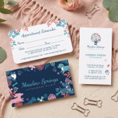 Blumenmuster und Foliage Pet Print Muster Visitenkarte
