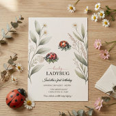 Lucky Ladybug Erster Geburtstag Botanisch Pappbecher