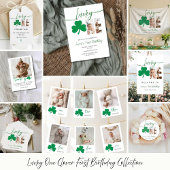 Lucky One First Birthday Shamrock Photo Sticker