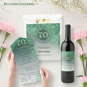 siebzig & grüne Glitzer & Trinkangebot Flachmann