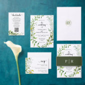 Elegant Greenery Cheers Weinflaschen Tags Geschenkanhänger (Personalisiere diese Kollektion eines unabhängigen Creators.)