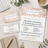 Elegant Rose Gold Financial Advisor Visitenkarte