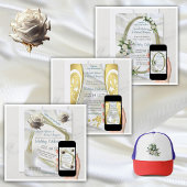 Luxurious, White, Flowing Silk & White Roses. Poster