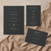 Elegantes Schwarz-Gold-Foto Save The Date (Personalisiere diese Kollektion eines unabhängigen Creators.)