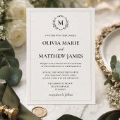 Elegante grüne Monogramm-Hochzeit Save The Date