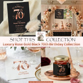 Elegant Luxury Chic Rose Gold 70th Birthday