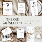 Das Old Money Luxury Dreifach-Hochzeitsprogramm