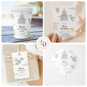 Magical Castle Cute Dragons Kids Birthday Pappteller