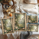 Zauberhafte Blumenwaldsäulendusche Einladung