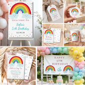 Personalized Rainbow Kids Birthday Custom Name Pappteller
