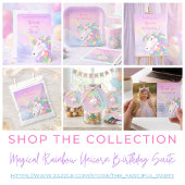 Pastel Rainbow Unicorn Magical Birthday Einladung