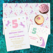 Magische Einhorn-Mädchen-Geburtstag Serviette