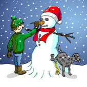 Schneemann Bauen Pappteller