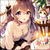 Hübsche Anime Girl von und nach Geschenkanhänger