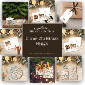 Citrus Hygge Weihnachtsgeschenk-Tag Geschenkanhänger