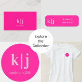 Makeup Artist Monogram Logo Business T-Shirt