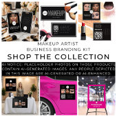 Schwarzes Make-up-Studio-Foto-Collage-Messeveranst Wandteppich
