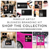 Schwarzes Make-up-Studio-Foto-Collage-Messestand Wandteppich