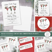 Niedliches Weihnachtscocktail-Muster Polyester Weihnachtsbaumdecke