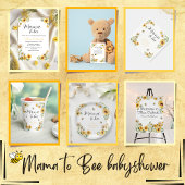 Mama to Bee Yellow Blumen Bumblebee Baby Dusche Pappbecher