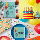 Manatee and Balloons Custom Birthday Party Pappteller