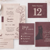 Elegantes marineblumenes Design Save The Date