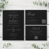 Elegant Black Wedding Return Address (Personalisiere diese Kollektion eines unabhängigen Creators.)