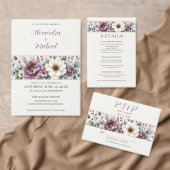 Mauve- und Salbei-Blumenhochzeitsprogramm (Personalisiere diese Kollektion eines unabhängigen Creators.)